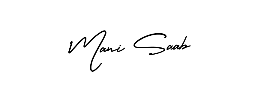 Design your own signature with our free online signature maker. With this signature software, you can create a handwritten (AmerikaSignatureDemo-Regular) signature for name Mani Saab. Mani Saab signature style 3 images and pictures png