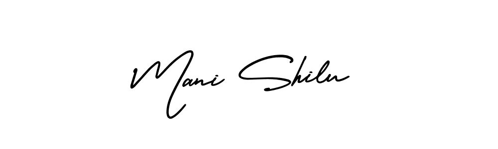 Also we have Mani Shilu name is the best signature style. Create professional handwritten signature collection using AmerikaSignatureDemo-Regular autograph style. Mani Shilu signature style 3 images and pictures png