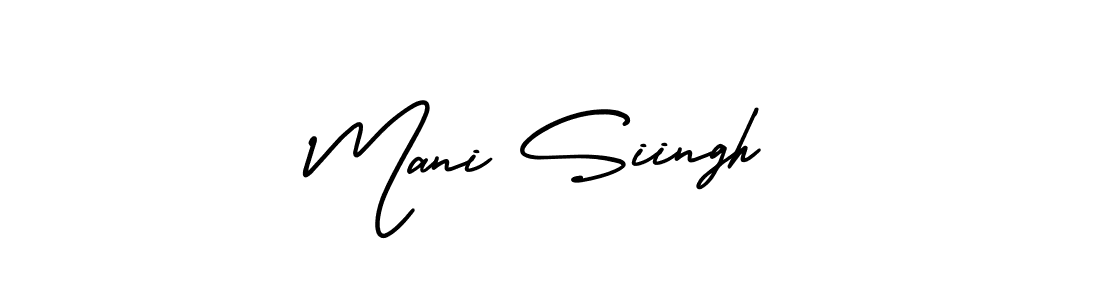 Design your own signature with our free online signature maker. With this signature software, you can create a handwritten (AmerikaSignatureDemo-Regular) signature for name Mani Siingh. Mani Siingh signature style 3 images and pictures png