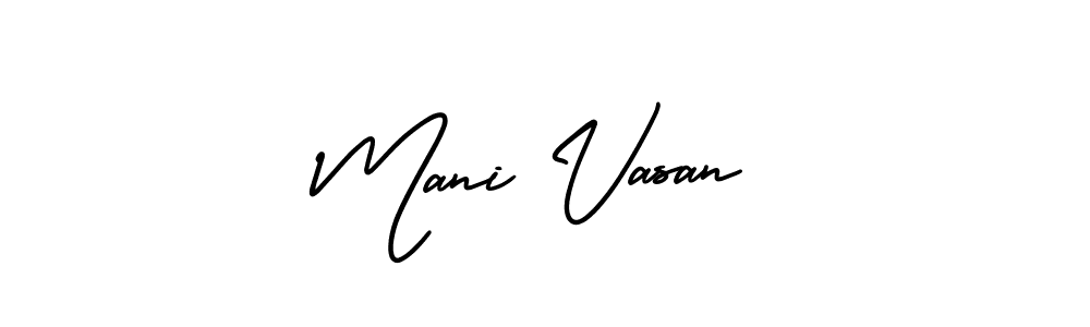 Design your own signature with our free online signature maker. With this signature software, you can create a handwritten (AmerikaSignatureDemo-Regular) signature for name Mani Vasan. Mani Vasan signature style 3 images and pictures png