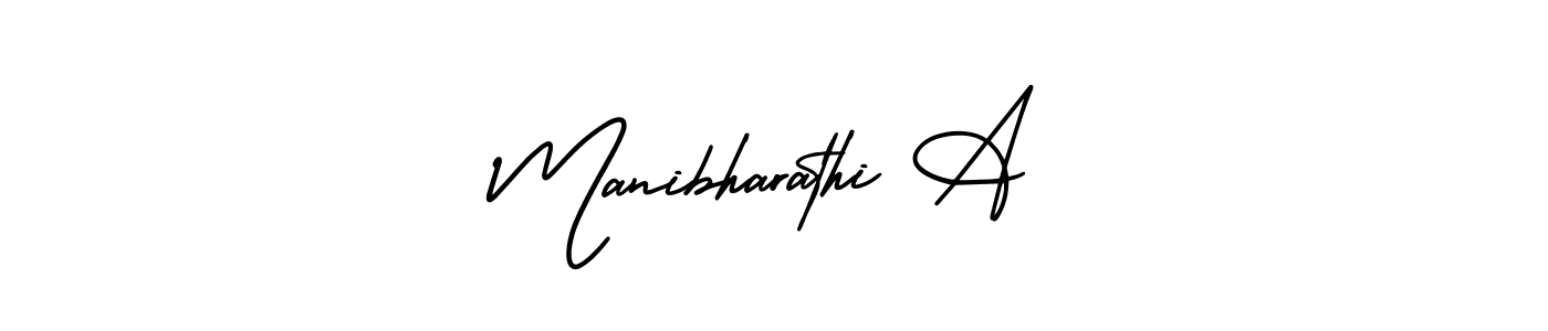 if you are searching for the best signature style for your name Manibharathi A. so please give up your signature search. here we have designed multiple signature styles  using AmerikaSignatureDemo-Regular. Manibharathi A signature style 3 images and pictures png