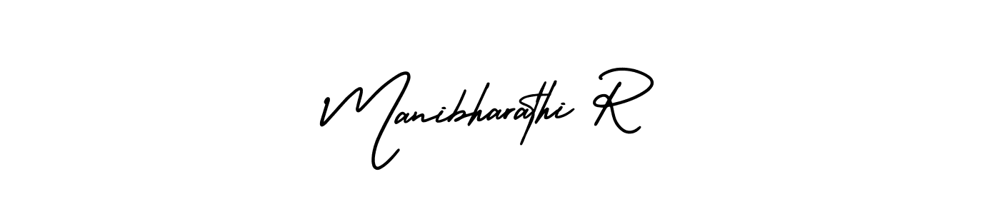 AmerikaSignatureDemo-Regular is a professional signature style that is perfect for those who want to add a touch of class to their signature. It is also a great choice for those who want to make their signature more unique. Get Manibharathi R name to fancy signature for free. Manibharathi R signature style 3 images and pictures png