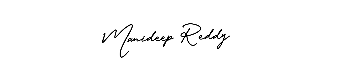 You should practise on your own different ways (AmerikaSignatureDemo-Regular) to write your name (Manideep Reddy) in signature. don't let someone else do it for you. Manideep Reddy signature style 3 images and pictures png