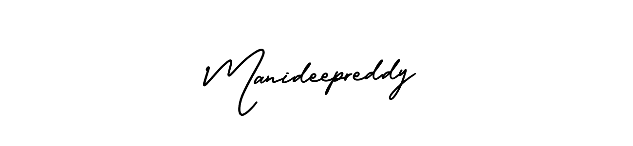 Create a beautiful signature design for name Manideepreddy. With this signature (AmerikaSignatureDemo-Regular) fonts, you can make a handwritten signature for free. Manideepreddy signature style 3 images and pictures png