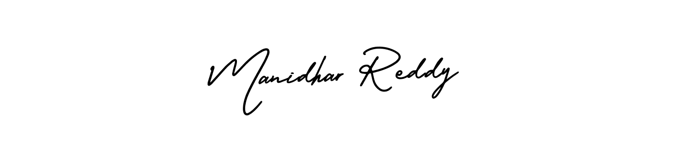 How to make Manidhar Reddy name signature. Use AmerikaSignatureDemo-Regular style for creating short signs online. This is the latest handwritten sign. Manidhar Reddy signature style 3 images and pictures png