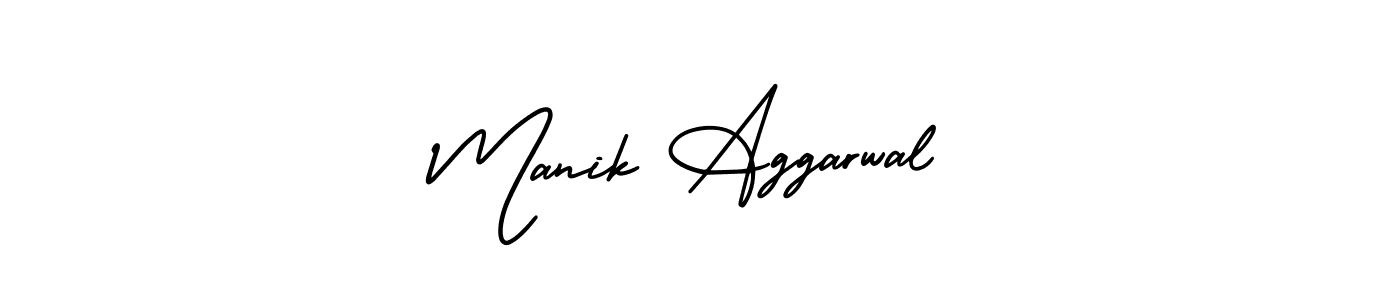 It looks lik you need a new signature style for name Manik Aggarwal. Design unique handwritten (AmerikaSignatureDemo-Regular) signature with our free signature maker in just a few clicks. Manik Aggarwal signature style 3 images and pictures png