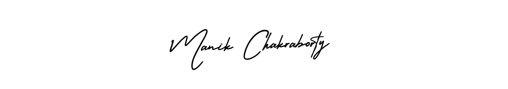 How to Draw Manik Chakraborty signature style? AmerikaSignatureDemo-Regular is a latest design signature styles for name Manik Chakraborty. Manik Chakraborty signature style 3 images and pictures png