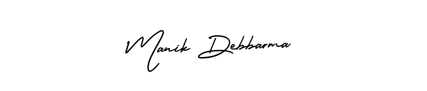 It looks lik you need a new signature style for name Manik Debbarma. Design unique handwritten (AmerikaSignatureDemo-Regular) signature with our free signature maker in just a few clicks. Manik Debbarma signature style 3 images and pictures png