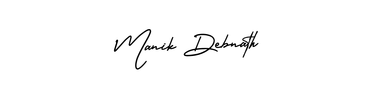 How to Draw Manik Debnath signature style? AmerikaSignatureDemo-Regular is a latest design signature styles for name Manik Debnath. Manik Debnath signature style 3 images and pictures png