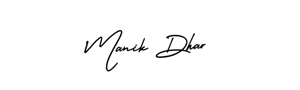 This is the best signature style for the Manik Dhar name. Also you like these signature font (AmerikaSignatureDemo-Regular). Mix name signature. Manik Dhar signature style 3 images and pictures png