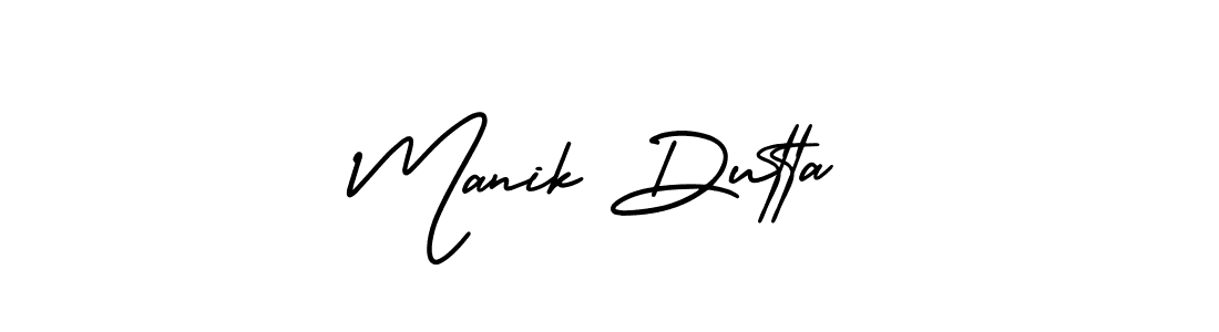 How to make Manik Dutta signature? AmerikaSignatureDemo-Regular is a professional autograph style. Create handwritten signature for Manik Dutta name. Manik Dutta signature style 3 images and pictures png