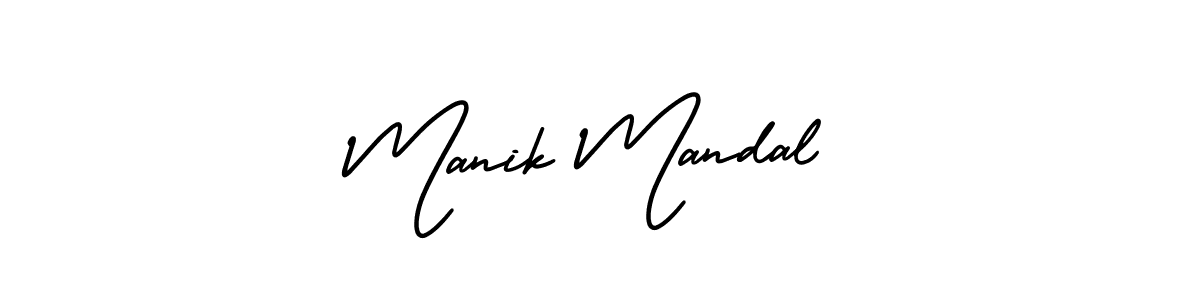 How to make Manik Mandal signature? AmerikaSignatureDemo-Regular is a professional autograph style. Create handwritten signature for Manik Mandal name. Manik Mandal signature style 3 images and pictures png