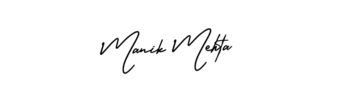 AmerikaSignatureDemo-Regular is a professional signature style that is perfect for those who want to add a touch of class to their signature. It is also a great choice for those who want to make their signature more unique. Get Manik Mehta name to fancy signature for free. Manik Mehta signature style 3 images and pictures png