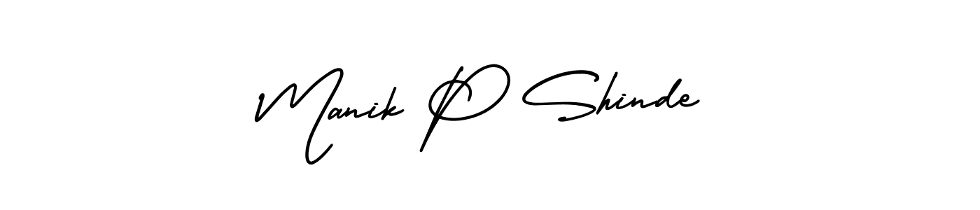 Make a beautiful signature design for name Manik P Shinde. Use this online signature maker to create a handwritten signature for free. Manik P Shinde signature style 3 images and pictures png