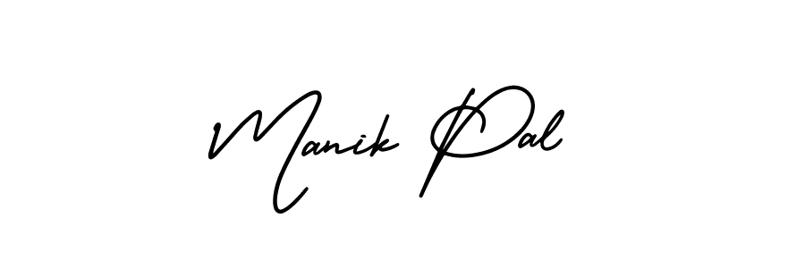 Manik Pal stylish signature style. Best Handwritten Sign (AmerikaSignatureDemo-Regular) for my name. Handwritten Signature Collection Ideas for my name Manik Pal. Manik Pal signature style 3 images and pictures png