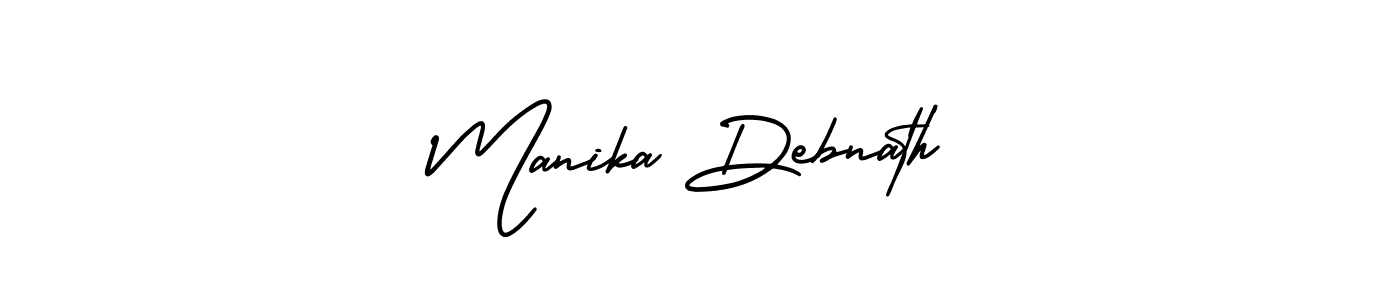It looks lik you need a new signature style for name Manika Debnath. Design unique handwritten (AmerikaSignatureDemo-Regular) signature with our free signature maker in just a few clicks. Manika Debnath signature style 3 images and pictures png