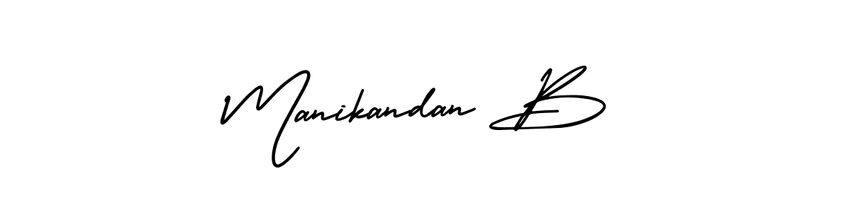 Use a signature maker to create a handwritten signature online. With this signature software, you can design (AmerikaSignatureDemo-Regular) your own signature for name Manikandan B. Manikandan B signature style 3 images and pictures png