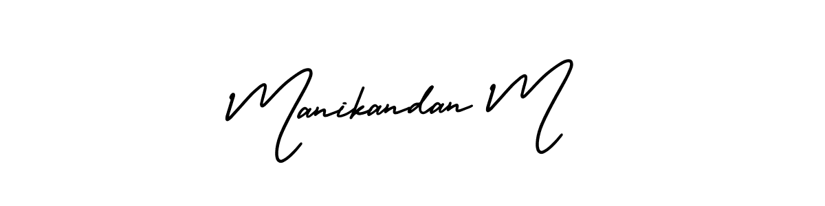 Design your own signature with our free online signature maker. With this signature software, you can create a handwritten (AmerikaSignatureDemo-Regular) signature for name Manikandan M. Manikandan M signature style 3 images and pictures png