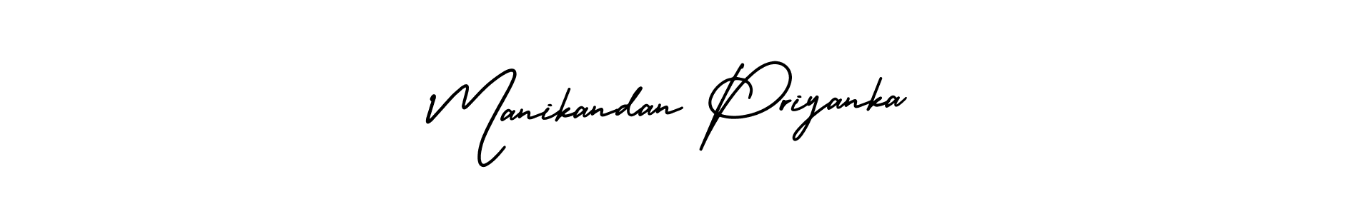 How to make Manikandan Priyanka signature? AmerikaSignatureDemo-Regular is a professional autograph style. Create handwritten signature for Manikandan Priyanka name. Manikandan Priyanka signature style 3 images and pictures png