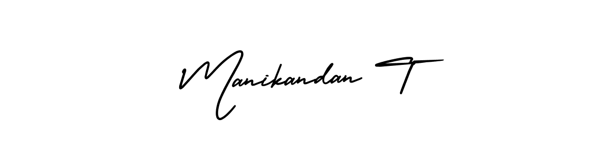 The best way (AmerikaSignatureDemo-Regular) to make a short signature is to pick only two or three words in your name. The name Manikandan T include a total of six letters. For converting this name. Manikandan T signature style 3 images and pictures png