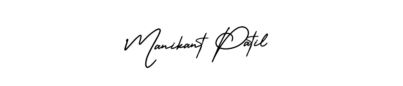 You should practise on your own different ways (AmerikaSignatureDemo-Regular) to write your name (Manikant Patil) in signature. don't let someone else do it for you. Manikant Patil signature style 3 images and pictures png