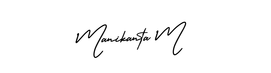 Design your own signature with our free online signature maker. With this signature software, you can create a handwritten (AmerikaSignatureDemo-Regular) signature for name Manikanta M. Manikanta M signature style 3 images and pictures png