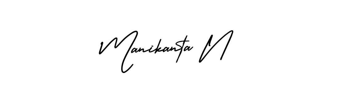 Design your own signature with our free online signature maker. With this signature software, you can create a handwritten (AmerikaSignatureDemo-Regular) signature for name Manikanta N. Manikanta N signature style 3 images and pictures png