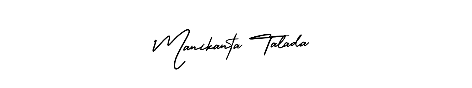 Use a signature maker to create a handwritten signature online. With this signature software, you can design (AmerikaSignatureDemo-Regular) your own signature for name Manikanta Talada. Manikanta Talada signature style 3 images and pictures png
