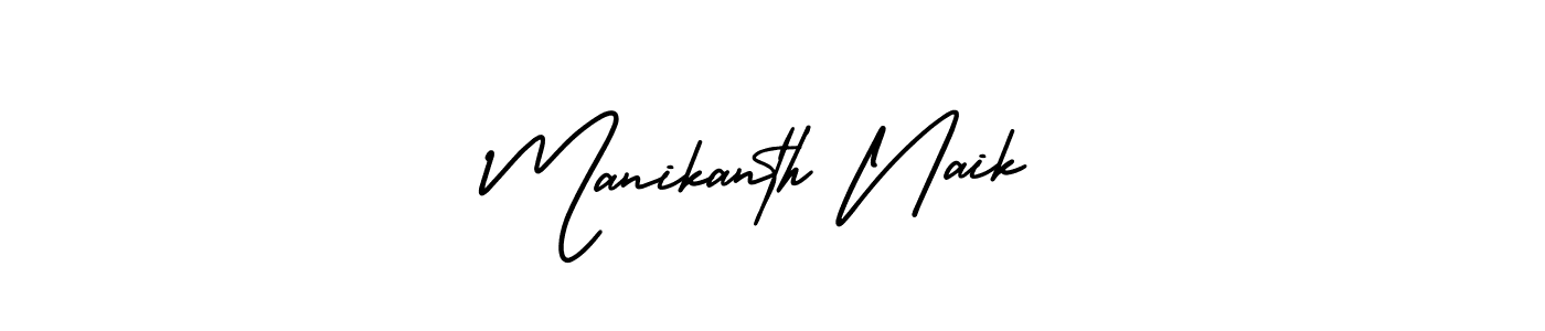 The best way (AmerikaSignatureDemo-Regular) to make a short signature is to pick only two or three words in your name. The name Manikanth Naik include a total of six letters. For converting this name. Manikanth Naik signature style 3 images and pictures png