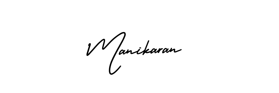 Design your own signature with our free online signature maker. With this signature software, you can create a handwritten (AmerikaSignatureDemo-Regular) signature for name Manikaran. Manikaran signature style 3 images and pictures png