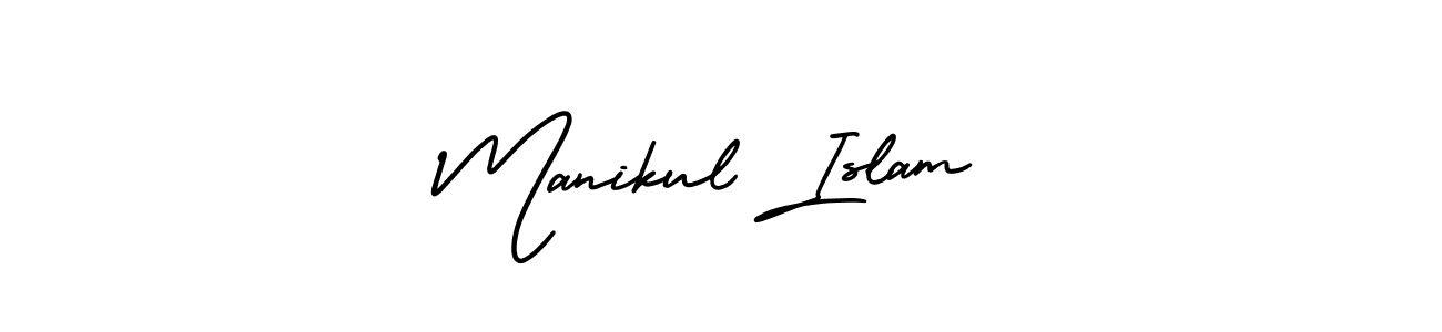 This is the best signature style for the Manikul Islam name. Also you like these signature font (AmerikaSignatureDemo-Regular). Mix name signature. Manikul Islam signature style 3 images and pictures png