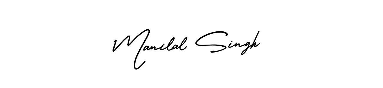 How to make Manilal Singh name signature. Use AmerikaSignatureDemo-Regular style for creating short signs online. This is the latest handwritten sign. Manilal Singh signature style 3 images and pictures png