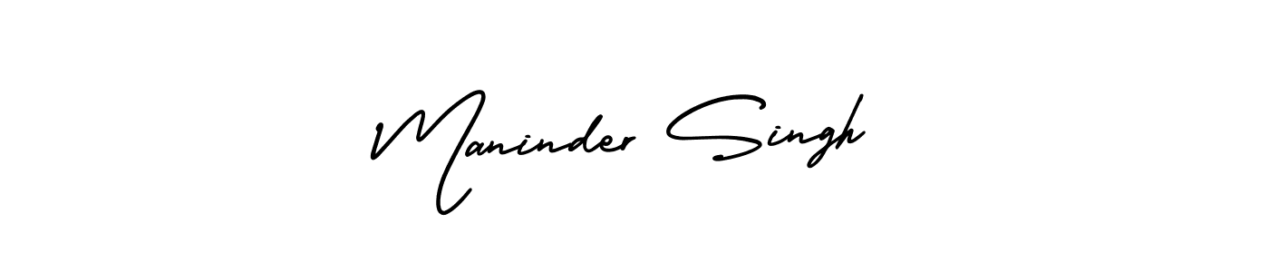 The best way (AmerikaSignatureDemo-Regular) to make a short signature is to pick only two or three words in your name. The name Maninder Singh include a total of six letters. For converting this name. Maninder Singh signature style 3 images and pictures png