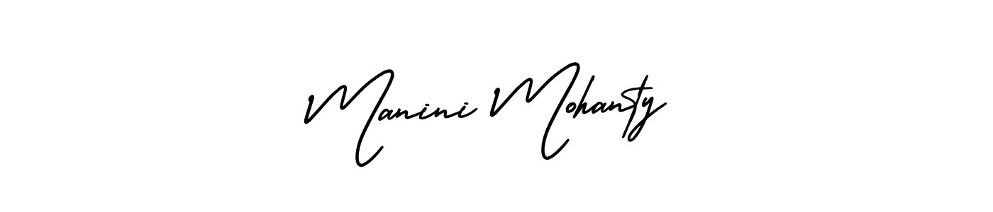 How to make Manini Mohanty signature? AmerikaSignatureDemo-Regular is a professional autograph style. Create handwritten signature for Manini Mohanty name. Manini Mohanty signature style 3 images and pictures png