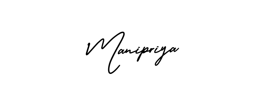 Create a beautiful signature design for name Manipriya. With this signature (AmerikaSignatureDemo-Regular) fonts, you can make a handwritten signature for free. Manipriya signature style 3 images and pictures png