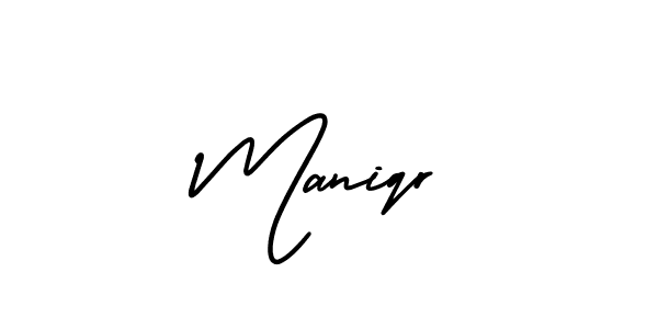 Create a beautiful signature design for name Maniqr. With this signature (AmerikaSignatureDemo-Regular) fonts, you can make a handwritten signature for free. Maniqr signature style 3 images and pictures png