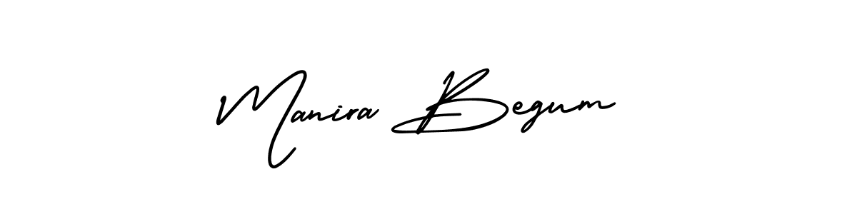 Make a beautiful signature design for name Manira Begum. With this signature (AmerikaSignatureDemo-Regular) style, you can create a handwritten signature for free. Manira Begum signature style 3 images and pictures png