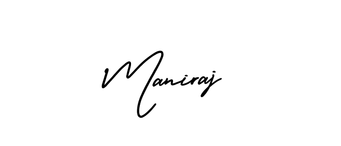 Use a signature maker to create a handwritten signature online. With this signature software, you can design (AmerikaSignatureDemo-Regular) your own signature for name Maniraj. Maniraj signature style 3 images and pictures png