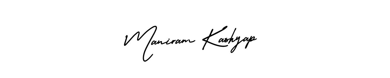 Design your own signature with our free online signature maker. With this signature software, you can create a handwritten (AmerikaSignatureDemo-Regular) signature for name Maniram Kashyap. Maniram Kashyap signature style 3 images and pictures png