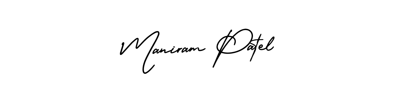 It looks lik you need a new signature style for name Maniram Patel. Design unique handwritten (AmerikaSignatureDemo-Regular) signature with our free signature maker in just a few clicks. Maniram Patel signature style 3 images and pictures png