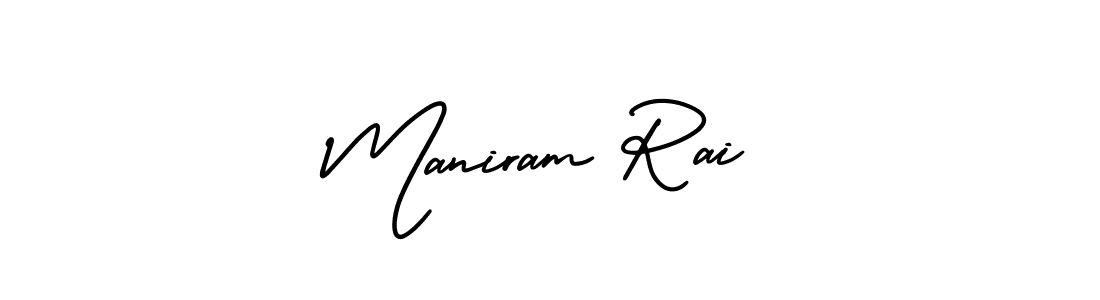 Design your own signature with our free online signature maker. With this signature software, you can create a handwritten (AmerikaSignatureDemo-Regular) signature for name Maniram Rai. Maniram Rai signature style 3 images and pictures png