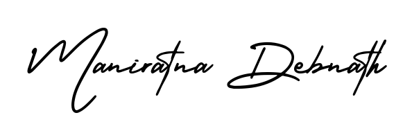 A dynamic signature style for Maniratna Debnath using AmerikaSignatureDemo-Regular script. Designed to look authentic, handwritten, and professional. Maniratna Debnath signature style 3 images and pictures png