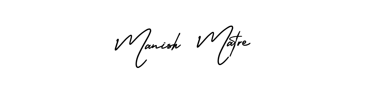 if you are searching for the best signature style for your name Manish  Matre. so please give up your signature search. here we have designed multiple signature styles  using AmerikaSignatureDemo-Regular. Manish  Matre signature style 3 images and pictures png