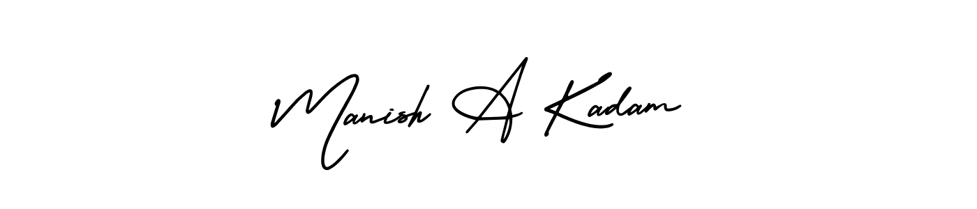 AmerikaSignatureDemo-Regular is a professional signature style that is perfect for those who want to add a touch of class to their signature. It is also a great choice for those who want to make their signature more unique. Get Manish A Kadam name to fancy signature for free. Manish A Kadam signature style 3 images and pictures png