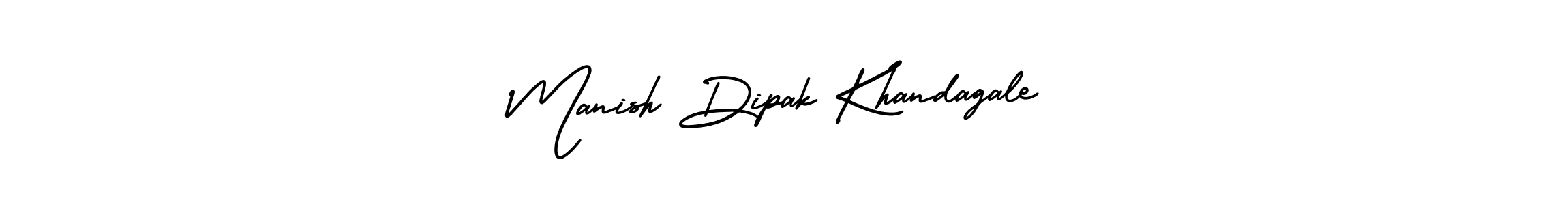 This is the best signature style for the Manish Dipak Khandagale name. Also you like these signature font (AmerikaSignatureDemo-Regular). Mix name signature. Manish Dipak Khandagale signature style 3 images and pictures png