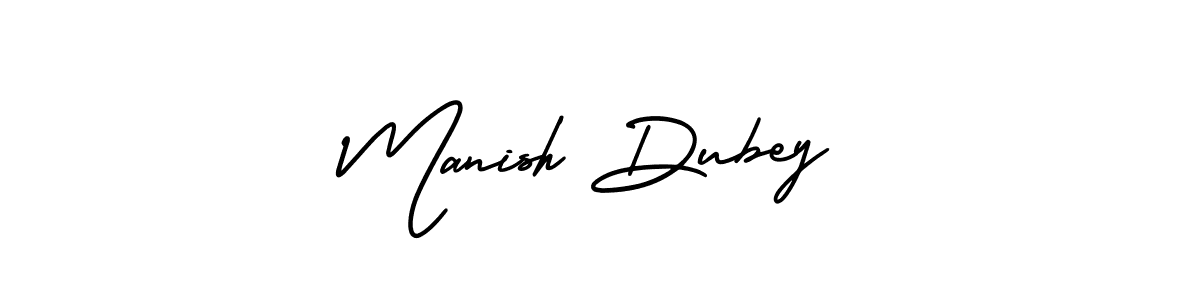 Manish Dubey stylish signature style. Best Handwritten Sign (AmerikaSignatureDemo-Regular) for my name. Handwritten Signature Collection Ideas for my name Manish Dubey. Manish Dubey signature style 3 images and pictures png