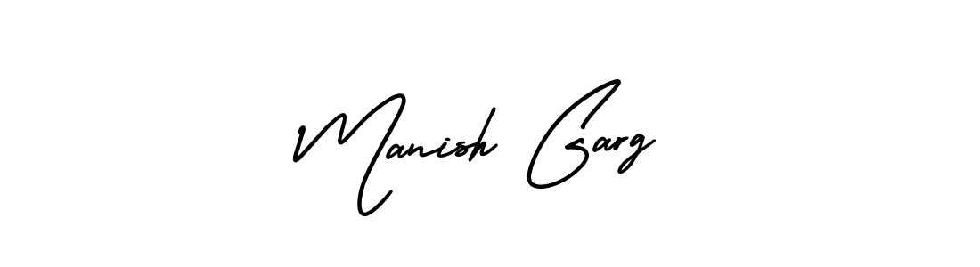 How to make Manish Garg name signature. Use AmerikaSignatureDemo-Regular style for creating short signs online. This is the latest handwritten sign. Manish Garg signature style 3 images and pictures png
