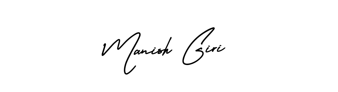 Create a beautiful signature design for name Manish Giri. With this signature (AmerikaSignatureDemo-Regular) fonts, you can make a handwritten signature for free. Manish Giri signature style 3 images and pictures png