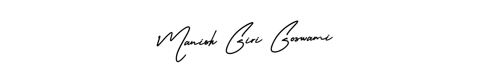 Design your own signature with our free online signature maker. With this signature software, you can create a handwritten (AmerikaSignatureDemo-Regular) signature for name Manish Giri Goswami. Manish Giri Goswami signature style 3 images and pictures png