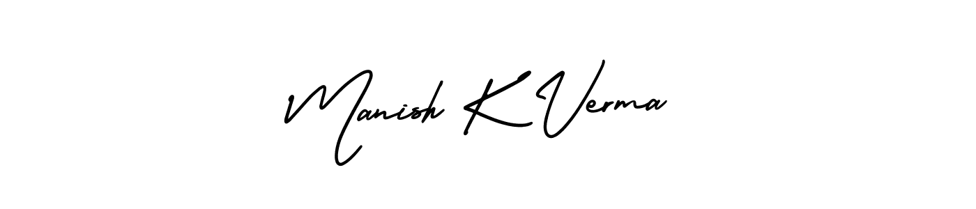 Make a beautiful signature design for name Manish K Verma. With this signature (AmerikaSignatureDemo-Regular) style, you can create a handwritten signature for free. Manish K Verma signature style 3 images and pictures png